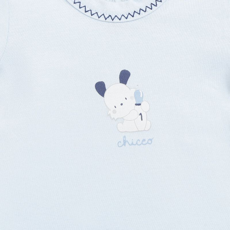Boys Light Blue Set of 2 Body Suit image number null